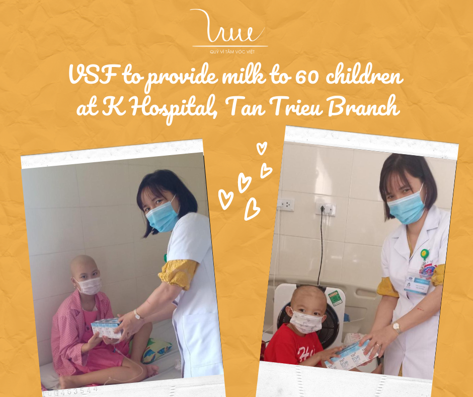 VSF to provide milk to 60 children at K Hospital, Tan Trieu Branch