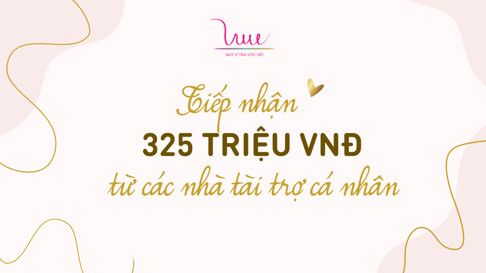 Tiếp nhận 325 triệu đồng từ các nhà tài trợ cá nhân