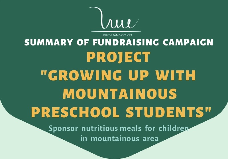 340,200,000 VND was raised to fund the project "Growing up with mountainous preschool students"